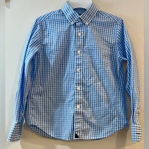 UNTUCKIT Youth Light Blue & White Long Sleeve Dress Shirt Boy’s Size: 10